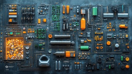 Fototapeta premium Futuristic Industrial Design