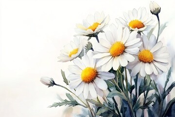 Obraz premium Bouquet of Chamomile Daisy Flowers for Wedding Invitations Greeting Cards and Botanical Decor
