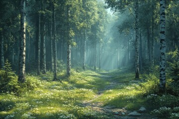 Obraz premium Mystical Forest Path