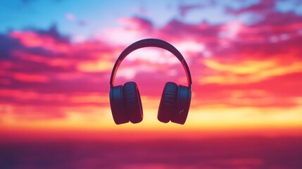 Headphones Sunset