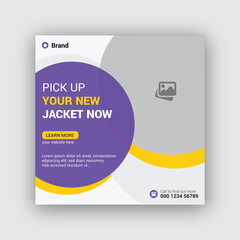 Winter Sale Social media post template design