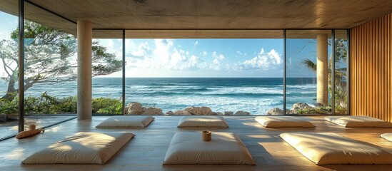 Fototapeta premium Ocean View Meditation Room