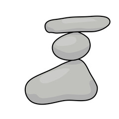 Meditation stone balance pyramid