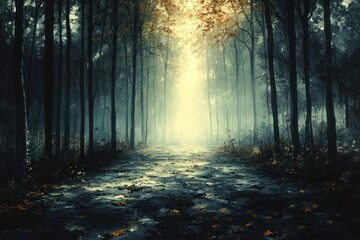 Obraz premium Enchanted Forest Path