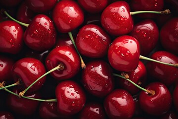 Cherries in a pleasant setting