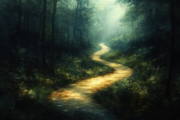 Fototapeta premium Serene Forest Path