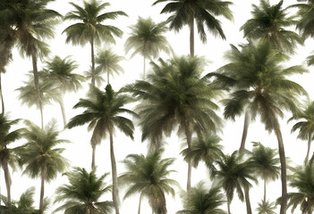 Fototapeta premium plant green travel water element olated transparent dimensional design coconut cartoon palm graphic white set season trunk lagoon decorative shore ocean beach sky paradise holiday relax garden forest