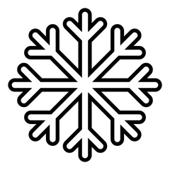 line icon snowflake on white background