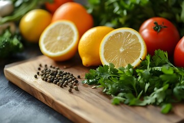 A Vibrant Display of Fresh Nutritious Ingredients for a Balanced Lifestyle