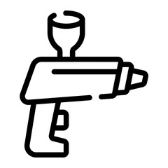 spray gun Line Icon