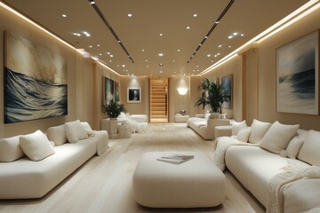 Fototapeta premium Luxurious Living Room Interior Design