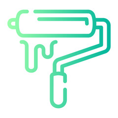 Fototapeta premium paint roller Line Gradient Icon