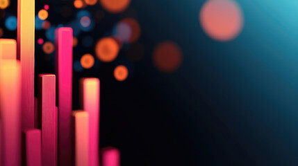 Abstract financial landscape, vibrant data points, glowing graphs, digital space, artistic visualization of dynamic business trends