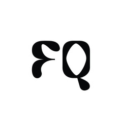 FQ monogram logo design letter text name symbol monochrome logotype alphabet character simple logo