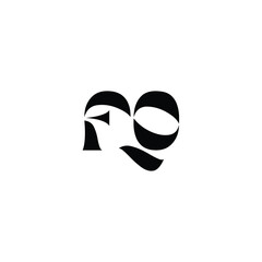 FQ monogram logo design letter text name symbol monochrome logotype alphabet character simple logo