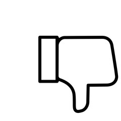 Dislike thumb icon logo template design trendy.
