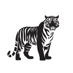 Naklejka premium Simple Design of Silhouette of Tiger