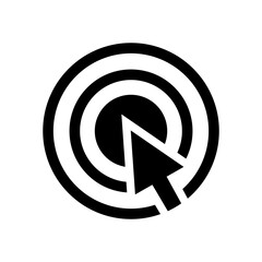 Fototapeta premium Arrow pointer icon signage logo template design trendy.