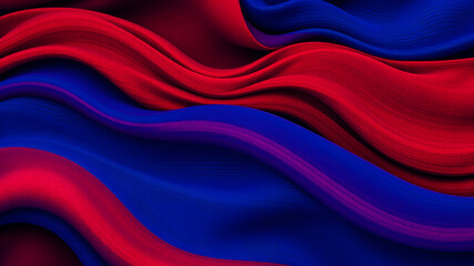 Smooth waves in rich, velvety tones like deep red and midnight blue, with a soft, textured finish for a luxurious feel