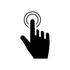 Finger icon logo template design trendy.