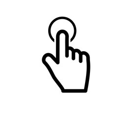 Obraz premium Finger icon logo template design trendy.