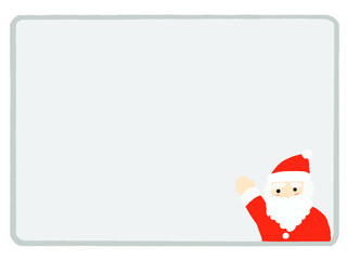 手を上げるサンタクロースのフレーム１　