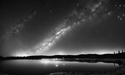 black and white landscape