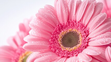 Pink flower with water droplets