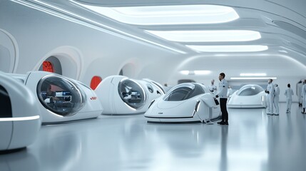 Futuristic Airport Terminal with Sleek Design