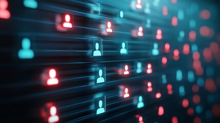 Vibrant Digital Community with Diverse Connected Avatars in Abstract Network