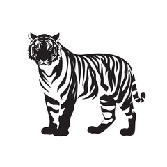 Obraz premium Classic vector silhouette a tiger