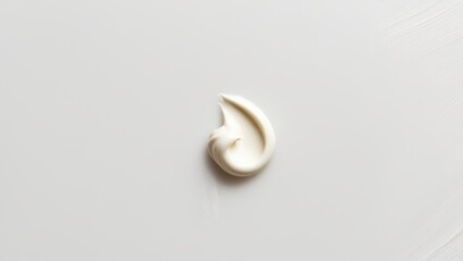 Cream Smear on Pure White Background – Minimalist Skincare Texture Photography for Beauty Concepts