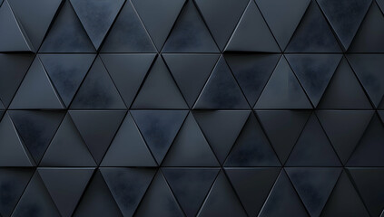Fototapeta premium Dark navy blue background with a triangular pattern