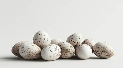 Obraz premium A bunch of eggs with spots on them