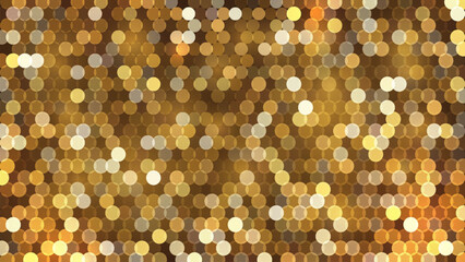 Blurring Bokeh Mosaic Gold Background Vector Background
