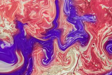 Abstract stylized colored texture. Modern futuristic pattern. Multicolor dynamic marble background. Decorative digital painting. Print for wallpaper, T-shirts, linens or wrapping, textile.