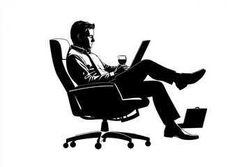 Minimalist clock icon in a clean design, symbolizing time management and productivity at work