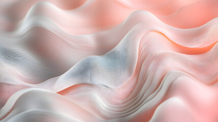 Obraz premium Transcendent Pink Waves in Soft Textures for Modern Aesthetic Inspiration