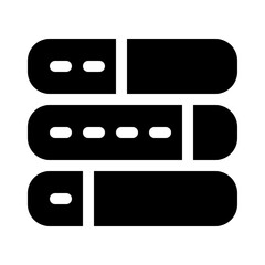 load data icon with glyph style, perfect for user interface projects