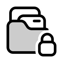 locked business data icon with duotone style, perfect for user interface projects