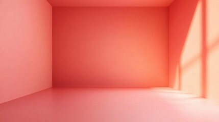 Obraz premium Coral pink background, pure color fill, completely smooth and minimal