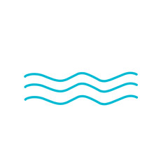 Water wave sea wave Zigzag line Water logo symbol vector 