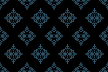 Geometric ethnic oriental ikat pattern traditional Design for background,carpet,wallpaper,clothing,wrapping,Batik,fabric,Vector illustration.embroidery style.