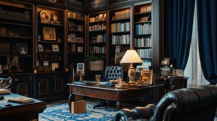 Luxurious Library Interior