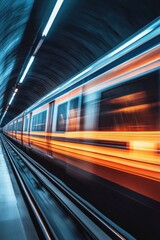 Obraz premium Train in a Tunnel