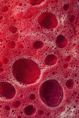 Red macro bubbles on abstract background, vibrant texture