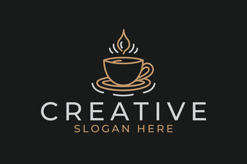 Coffee tea cafe logo