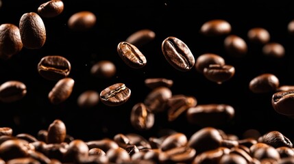 Obraz premium Coffee Beans in Motion