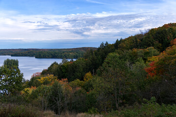 Ontario - Fairy Lake from Lion's Lookout above Huntsville in Autumn