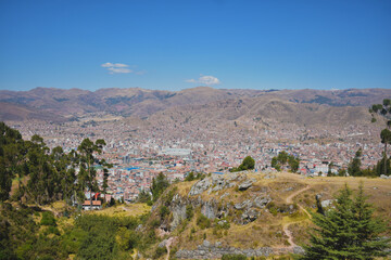 Panoramic View of Cusco City – Vibrant Skyline Surrounded by Andes Mountains